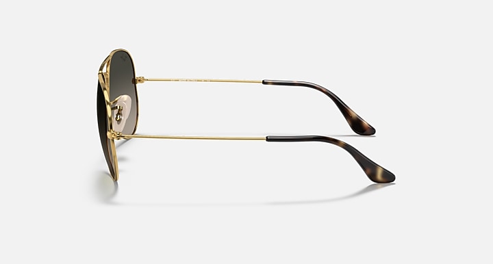 Ray-Ban AVIATOR HAVANA COLLECTION Arista Gold with Grey Gradient Gradient lenses - Lateral
