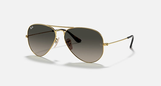 Ray-Ban AVIATOR HAVANA COLLECTION Arista Gold with Grey Gradient Gradient lenses - Quarter