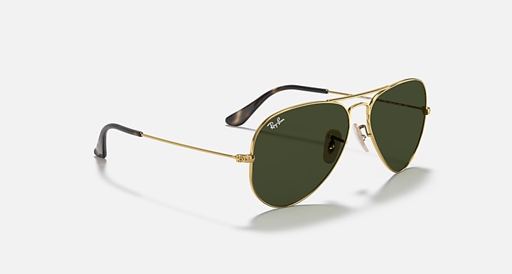 Ray-Ban AVIATOR HAVANA COLLECTION Arista Gold with G-15 Green Solid Color lenses - Alternative