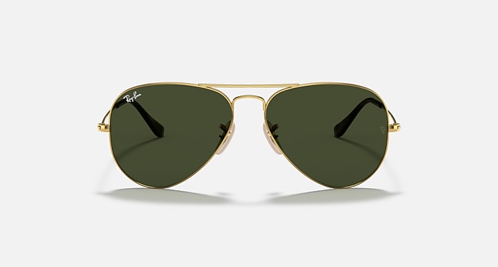 Ray-Ban AVIATOR HAVANA COLLECTION Arista Gold with G-15 Green Solid Color lenses - Front