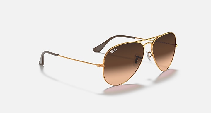 Ray-Ban AVIATOR GRADIENT Light Brown with Pink/Brown Gradient lenses - Alternative