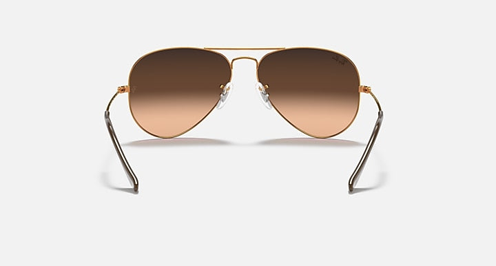 Ray-Ban AVIATOR GRADIENT Light Brown with Pink/Brown Gradient lenses - Back