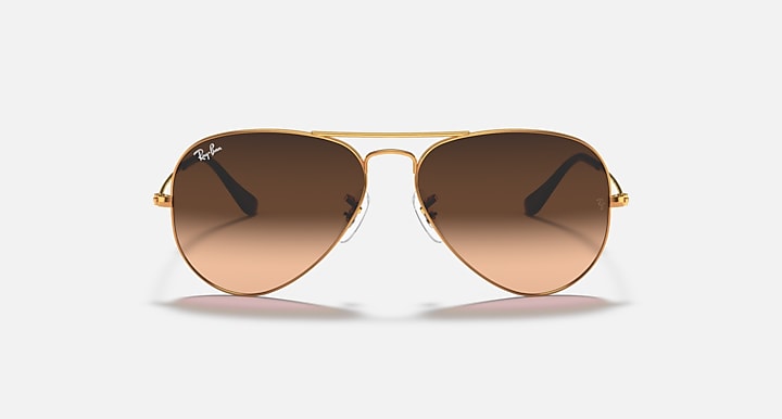 Ray-Ban AVIATOR GRADIENT Light Brown with Pink/Brown Gradient lenses - Front