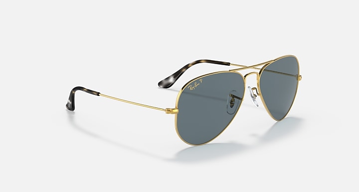 Ray-Ban JULY 4TH LIMITED EDITION Gold with Dark Blue Polarized Solid Color lenses - Alternative