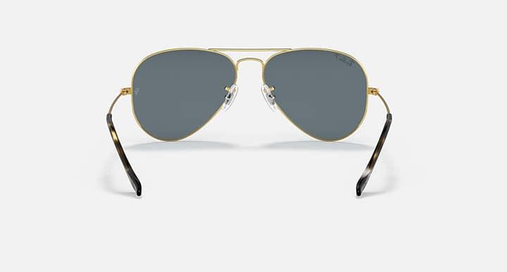 Ray-Ban JULY 4TH LIMITED EDITION Gold with Dark Blue Polarized Solid Color lenses - Back