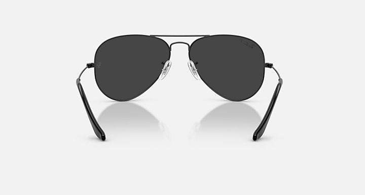 Ray-Ban AVIATOR CLASSIC Black with Polarized Black Solid Color lenses - Back