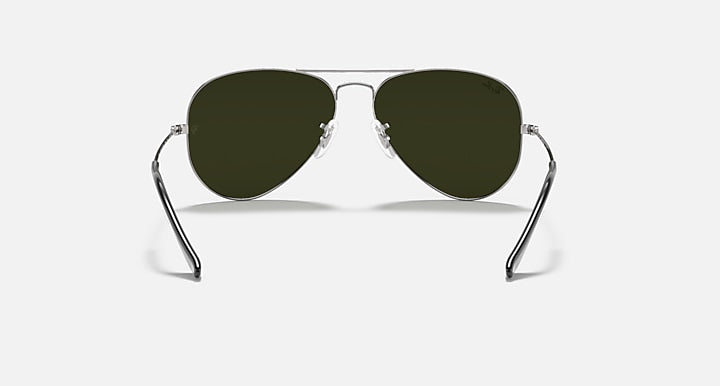 Ray-Ban AVIATOR MIRROR Silver with Grey Solid Color - Mirror lenses - Back