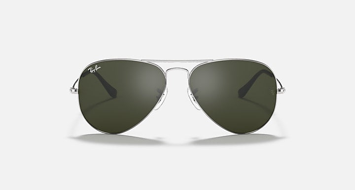 Ray-Ban AVIATOR MIRROR Silver with Grey Solid Color - Mirror lenses - Front