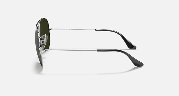 Ray-Ban AVIATOR MIRROR Silver with Grey Solid Color - Mirror lenses - Lateral