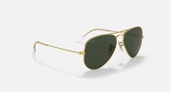 Ray-Ban AVIATOR Arista Gold with G-15 Green Solid Color lenses - Alternative