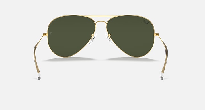 Ray-Ban AVIATOR LARGE METAL II Arista Gold with G-15 Green Solid Color lenses - Back