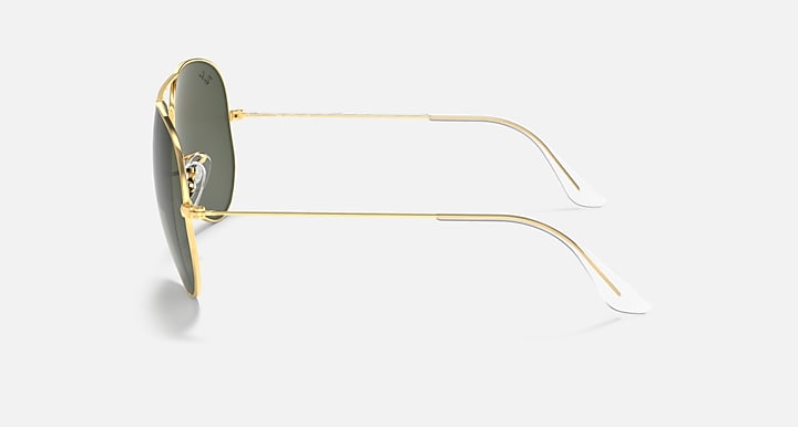 Ray-Ban AVIATOR LARGE METAL II Arista Gold with G-15 Green Solid Color lenses - Lateral