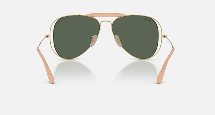 Ray-Ban THE OUTDOORSMAN BY DOLCE&GABBANA Arista Gold with Dark Green Solid Color lenses - Back