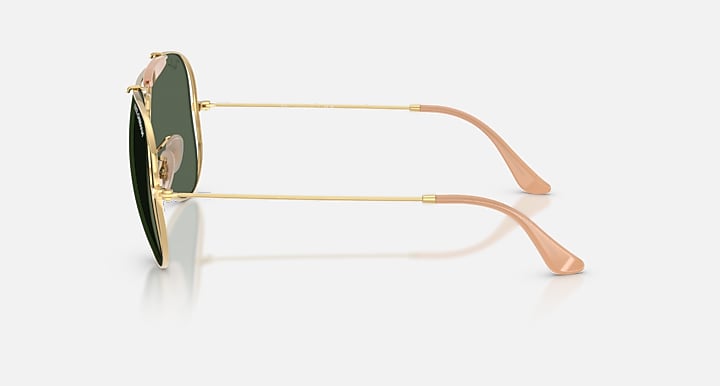 Ray-Ban THE OUTDOORSMAN BY DOLCE&GABBANA Arista Gold with Dark Green Solid Color lenses - Lateral