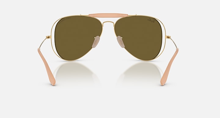 Ray-Ban THE OUTDOORSMAN BY DOLCE&GABBANA Arista Gold with Dark Brown Solid Color lenses - Back