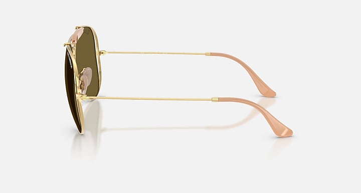 Ray-Ban THE OUTDOORSMAN BY DOLCE&GABBANA Arista Gold with Dark Brown Solid Color lenses - Lateral