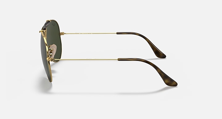 Ray-Ban OUTDOORSMAN HAVANA COLLECTION Arista Gold with G-15 Green Solid Color lenses - Lateral