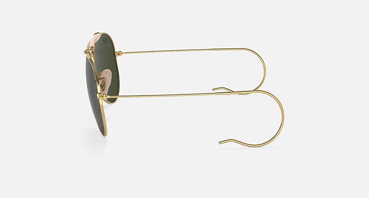 Ray-Ban OUTDOORSMAN Arista Gold with G-15 Green Solid Color lenses - Lateral