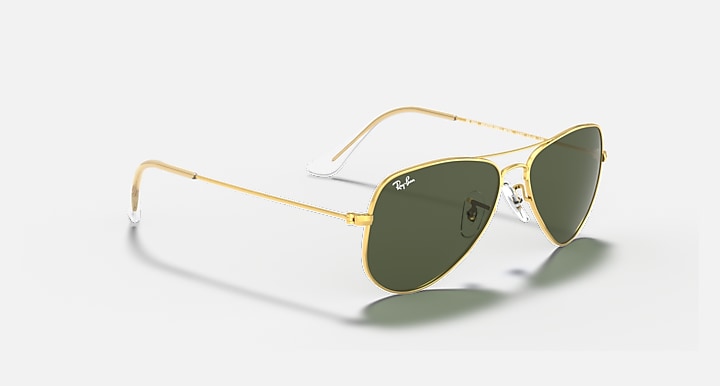 Ray-Ban AVIATOR EXTRA SMALL Arista Gold with G-15 Green Solid Color lenses - Alternative