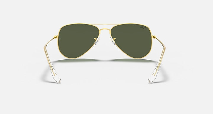 Ray-Ban AVIATOR EXTRA SMALL Arista Gold with G-15 Green Solid Color lenses - Back