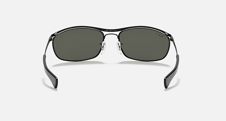 Ray-Ban OLYMPIAN I DELUXE Black with G-15 Green Polarized Solid Color lenses - Back