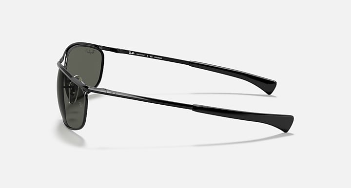 Ray-Ban OLYMPIAN I DELUXE Black with G-15 Green Polarized Solid Color lenses - Lateral