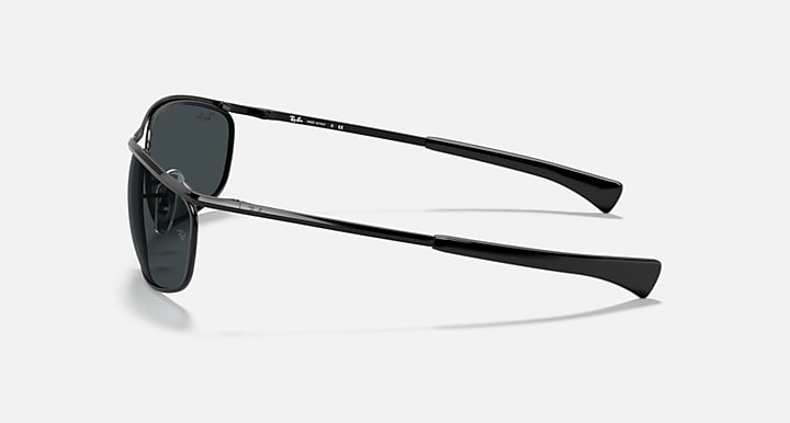 Ray-Ban OLYMPIAN I DELUXE Black with Blue Solid Color lenses - Lateral
