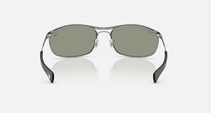Ray-Ban RAY-BAN STAR WARS™ – THE MANDALORIAN OLYMPIAN DELUXE Gunmetal with Green Mirror Silver Solid Color - Mirror lenses - Back
