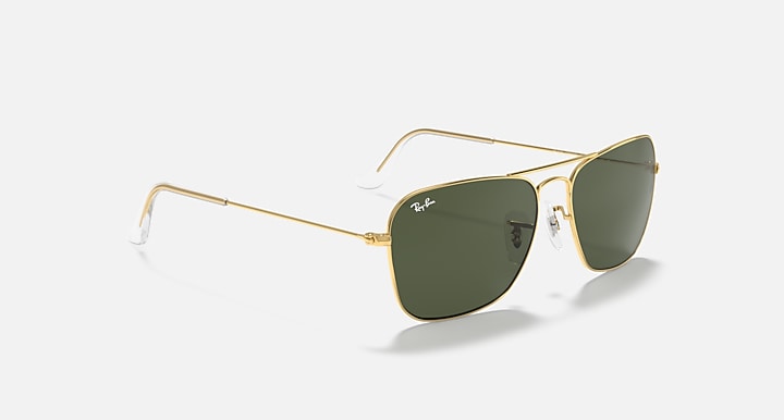Ray-Ban CARAVAN Arista Gold with G-15 Green Solid Color lenses - Alternative