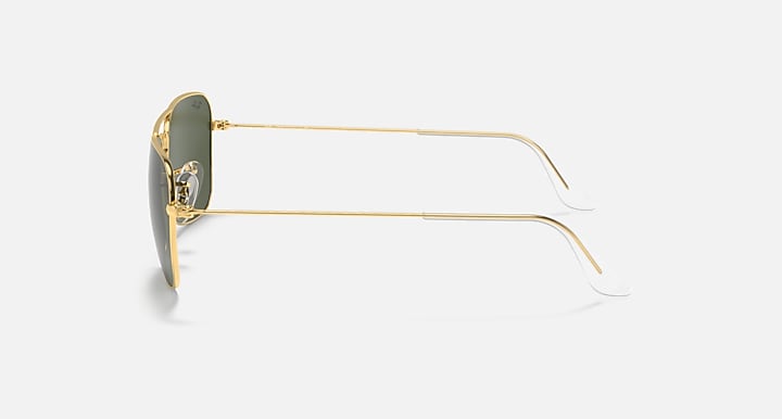 Ray-Ban CARAVAN Arista Gold with G-15 Green Solid Color lenses - Lateral