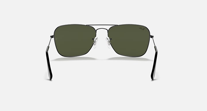 Ray-Ban CARAVAN Gunmetal with G-15 Green Solid Color lenses - Back