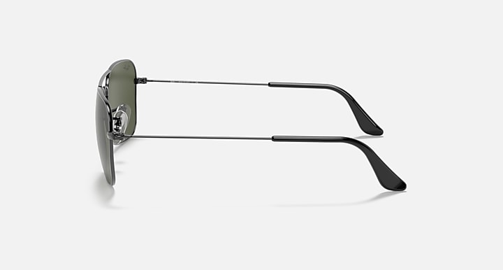 Ray-Ban CARAVAN Gunmetal with G-15 Green Solid Color lenses - Lateral