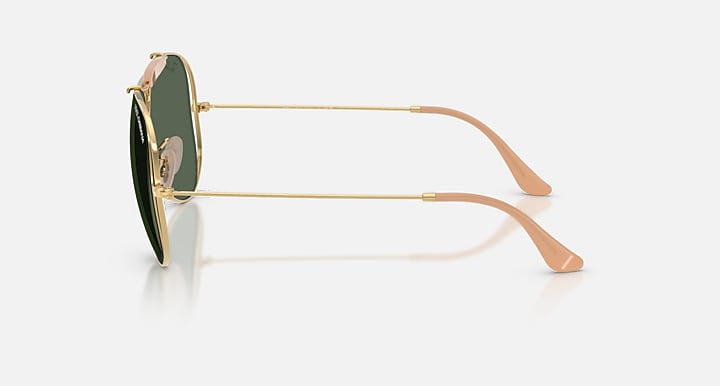 Ray-Ban THE SHOOTER BY DOLCE&GABBANA Arista Gold with Dark Green Solid Color lenses - Lateral
