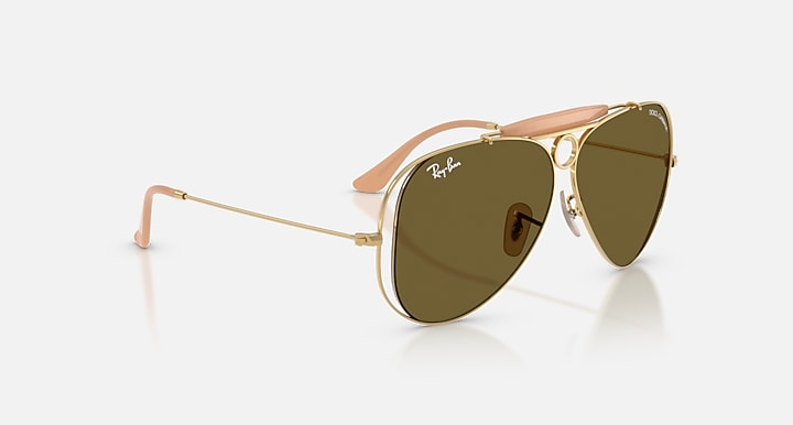 Ray-Ban THE SHOOTER BY DOLCE&GABBANA Arista Gold with Dark Brown Solid Color lenses - Alternative