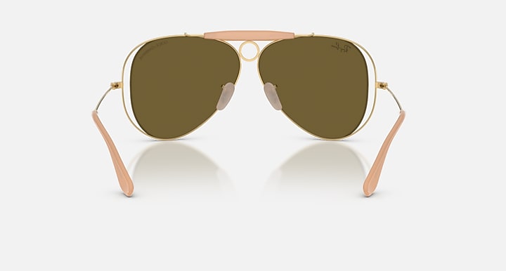 Ray-Ban THE SHOOTER BY DOLCE&GABBANA Arista Gold with Dark Brown Solid Color lenses - Back