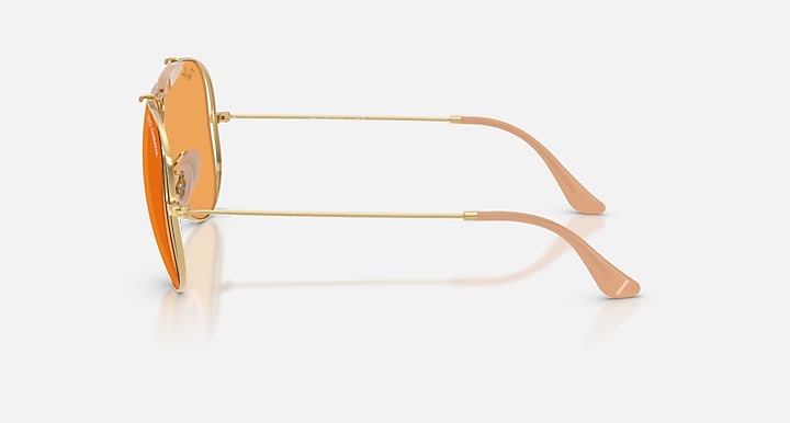 Ray-Ban THE SHOOTER BY DOLCE&GABBANA Arista Gold with Orange Solid Color lenses - Lateral