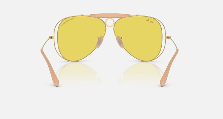 Ray-Ban THE SHOOTER BY DOLCE&GABBANA Arista Gold with Yellow Solid Color lenses - Back