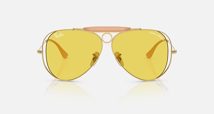 Ray-Ban THE SHOOTER BY DOLCE&GABBANA Arista Gold with Yellow Solid Color lenses - Front