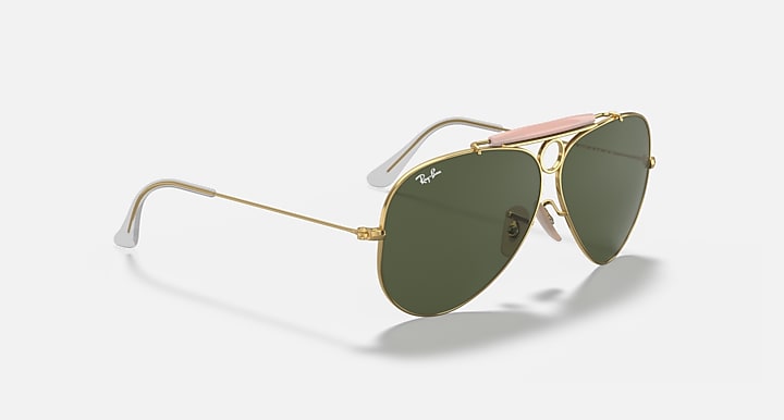 Ray-Ban SHOOTER Arista Gold with G-15 Green Solid Color lenses - Alternative