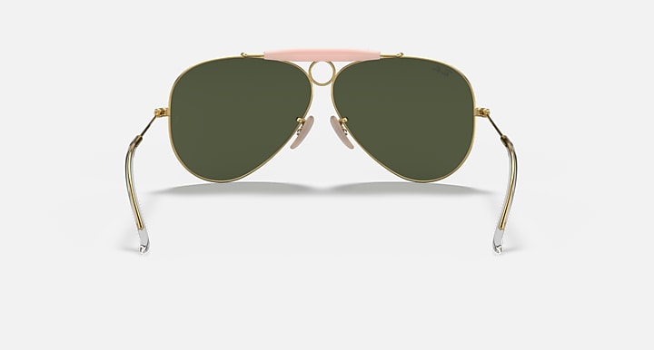 Ray-Ban SHOOTER Arista Gold with G-15 Green Solid Color lenses - Back