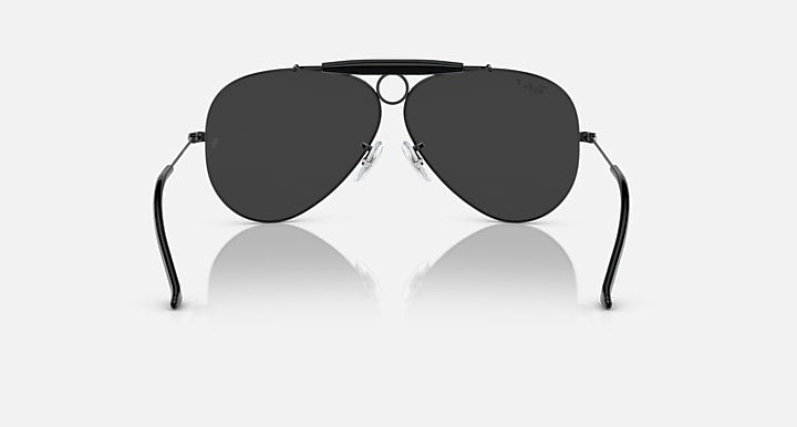 Ray-Ban SHOOTER RELOADED Black with Black Polarized Solid Color lenses - Back