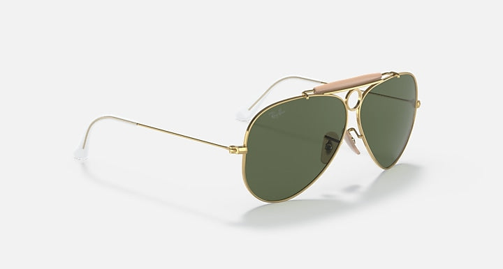 Ray-Ban SHOOTER Arista Gold with G-15 Green Solid Color lenses - Alternative