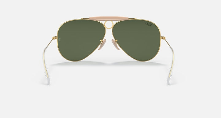 Ray-Ban SHOOTER Arista Gold with G-15 Green Solid Color lenses - Back