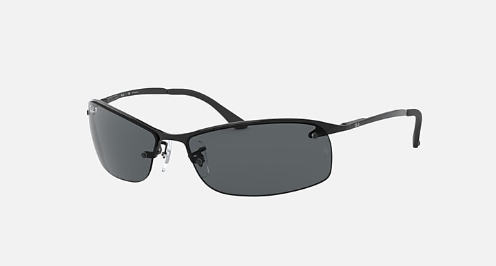 Ray-Ban RB3183 Black with Dark Grey Polarized Solid Color lenses - 30