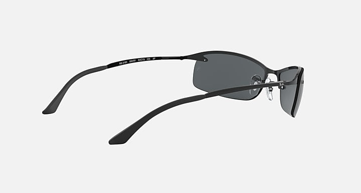 Ray-Ban RB3183 Black with Dark Grey Polarized Solid Color lenses - 240