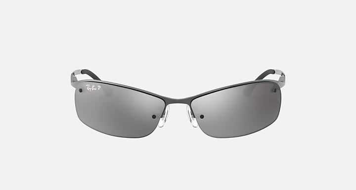 Ray-Ban RB3183 Gunmetal with Silver Polarized Gradient - Mirror lenses - Front