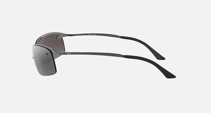 Ray-Ban RB3183 Gunmetal with Silver Polarized Gradient - Mirror lenses - Lateral