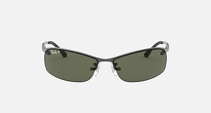 Ray-Ban RB3183 Gunmetal with G-15 Green Polarized Solid Color lenses - Front