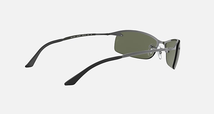 Ray-Ban RB3183 Gunmetal with G-15 Green Polarized Solid Color lenses - 240