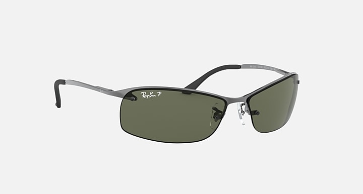 Ray-Ban RB3183 Gunmetal with G-15 Green Polarized Solid Color lenses - 330